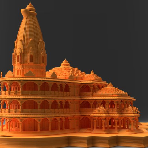 Full_combined_Ram_Temple_HQ_Base_250mm-v11.jpg Ayodhya Ram Temple - NO SUPPORTS REQUIRED!