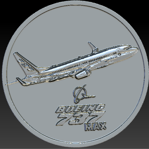 🪙 Boeing 737 MAX commemorative coin・ STL File for 3D