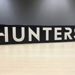 e7f998bfad08a85e3ac23962ab08a974_display_large.jpg Бесплатный STL файл Hunters - Main Title Logo・Шаблон для 3D-печати для загрузки