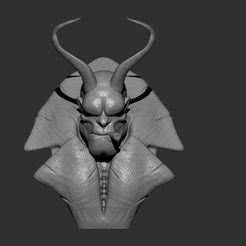 Hellboy VRM 1.jpg Free STL file HellBoy Bust・3D printing model to download