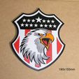 escudo-america-cartel-letrero-aguila-estrellas.jpg shield, America, bars, stars, eagle, eagle, bird, sign, signboard, sign, logo, logo, badge, print3d