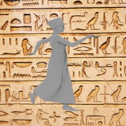 pic.jpg Download STL file Egyptian lady plane embossed figure • 3D print object, sculpturelover