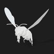 WIRE.jpg DOWNLOAD BEE 3D Model BEE - Obj - FbX - 3d PRINTING - 3D PROJECT - BLENDER - 3DS MAX - MAYA - UNITY - UNREAL - CINEMA4D - BEE GAME READY - POKÉMON - RAPTOR