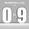 NUMEROS LED Ptah PACK LED NUMBERS FROM 0 TO 9 - SIGN - POSTER