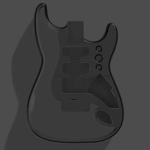 black.png Custom Fender Stratocaster Fully Hollow Design Pattern HardTail Right Handed
