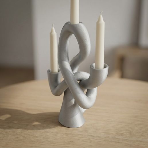 Sculptural Candle Holder 3D Print Model