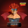 A model by Sinh Nguyen ; vy ee.) FOR 3D PRINT i Ts o = Eustass Kid Bust