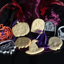 DSC05452.JPG 3D file cookie cutters halloween cookies Halloween pack・3D print design to download