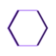 Hexagon~7in_depth_1in.stl Hexagon Cookie Cutter 7in / 17.8cm