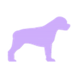 rottweiler.stl Girl and her Rottweiler (straight hair) for 3D printer or laser cut