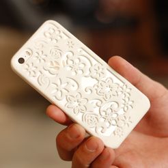DSC_4413.JPG Fichier STL gratuit Protection fleur pour iPhone 5・Modèle pour imprimante 3D à télécharger