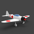 untitled.1080.png Archivo STL A6M -- ZERO -- AIRPLANE・Objeto de impresión 3D para descargar