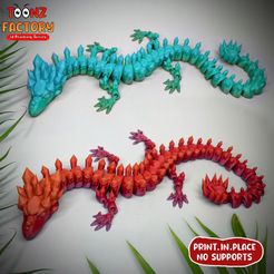 0.jpg Fichier STL Dragon de diamant articulé・Modèle à télécharger et à imprimer en 3D
