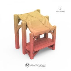 1000X1000-Gracewindale-stall-patchwork.jpg STL file Patched Market Stall・3D printable model to download