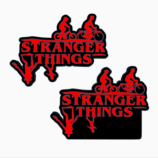 👾 2x STRANGER THINGS V4 Logo Display by MANIACMANCAVE3D・ STL