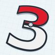 pokeball-3.jpg Pokemon-Stil Nummer 3 Kuchen Topper