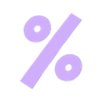 PERCENT.stl STL file Letters and Numbers Indiana Jones Letters and Numbers | Logo・Model to download and 3D print