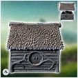 3.jpg Medieval hobbit house with round door and log walls (13) - Medieval Middle Earth Age 28mm 15mm RPG Shire