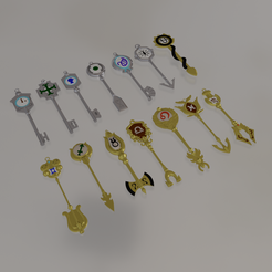 ALL_CK_003.png All FairyTail Celestial and Spirit Keys 3D print model