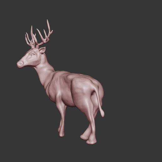 2.png Deer statue stl file 3d print