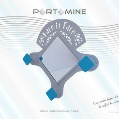 portomine_miroir_face_to_face01.jpg STL file Mirror & pegs Portomine Face to Face・3D printable model to download