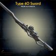 3.jpg Type 40 Sword Cosplay Nier Automata - STL File 3D print model