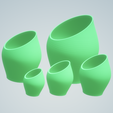 Capture2.png Angled Vase 1 STL File - Digital Download -5 Sizes- Homeware, Minimalist Modern Design