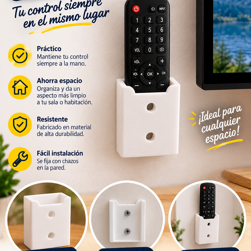 Porta Controles de Tv, Aires Acondicionados, Persianas electricas