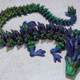 Kristalldrache, bewegliches Flexi-Wackeltier, Druck an Ort und Stelle, Fantasy