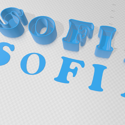 🎉 NAME SOFIA S O F I A IN CAPITAL LETTERS・Free STL File for ・Cults