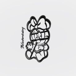 minnie bebe 9 cm.jpg Fichier STL gratuit Bébé Minnie - Bébé Minnie - Coupe-biscuits・Objet pour imprimante 3D à télécharger
