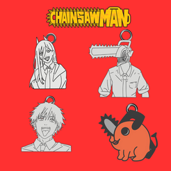 Diseño-sin-título-32.png Free STL file chainsaw man keychain / earrings・3D print model to download