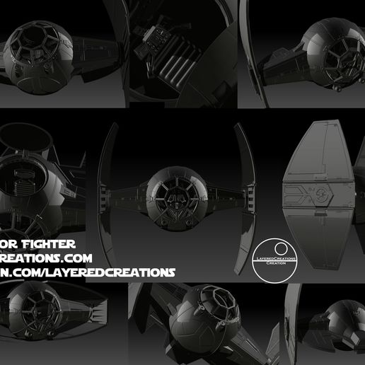 3d file inquisitor tie fighter template to download and 3d print cults