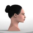 untitled.247.jpg Beautiful brunette woman bust ready for full color 3D printing TYPE 9