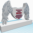 memorial-heart-with-wings-treasure-2.png Heart with angel wings on stand, In loving memory of someone special, remembrance, commemoration, memorial gift