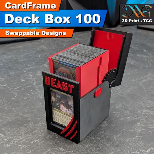 100 card deck mtg 📦 CardFrame - Box Commander | Beast Frame | 3D Print and a reference card outlining what to do on your turn Rise of the Sith, Star