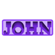 John_Elegant.STL John 3D Nametag - 5 Fonts