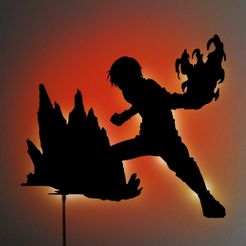 orange_771d0ea1-49c4-4ff1-beba-8106074b049e.jpg STL file Todoroki Boku No Hero Academia Wall Art・3D printer model to download