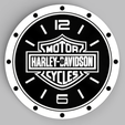 1.PNG Harley Davidson two-tone wall clock