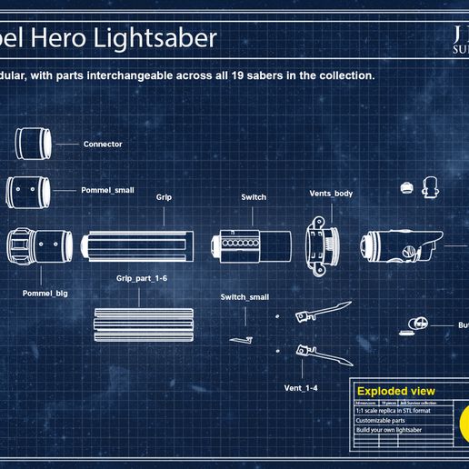 Blueprint_JEDI-SURVIVOR_lineart_parts.jpg Rebel Hero (Luke) Lightsaber - Jedi Survivor