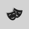 Teatro.png Theater Masks Decoration - 2D Art