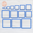 1.1083.png SET X 14 COOKIE CUTTER SQUARES / COOKIE CUTTER SQUARE