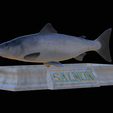 Salmon-statue-4.png Atlantic salmon / salmo salar / losos obecný fish statue detailed texture for 3d printing