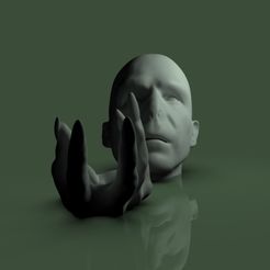 untitled.3.jpg Fichier OBJ gratuit Porte-stylo Voldemort partie tête・Modèle imprimable en 3D à télécharger, 1INE
