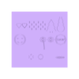 test emojis stencil pack 1.stl JWizard's Emoji Stencil Pack 1 for Openscad