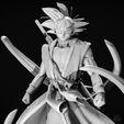 Goku_xeno_Live3DprintsPT003_BW.jpg STL file Time Patrol Goku (Xeno)・3D printing design to download