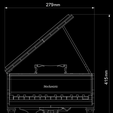 279mm Mechanistic 3D-Datei Voll funktionsfähiges Grand Piano・3D-druckbare Vorlage zum herunterladen