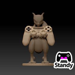 1.png Fichier OBJ support de contrôleur mewtwo ps4-ps 5・Plan imprimable en 3D à télécharger