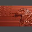 0-US-Flag-Eagle-©.jpg USA Flag - Eagle - CNC Files For Wood, 3D STL Model