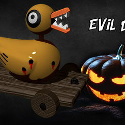 gdfsgdg.png 3D file Evil Duck - Nightmare Before Christmas・3D print model to download
